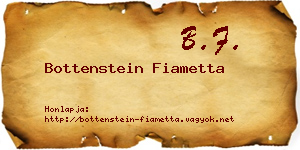Bottenstein Fiametta névjegykártya