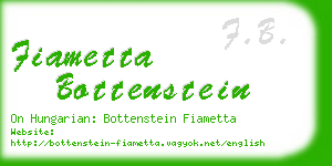 fiametta bottenstein business card